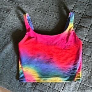 Old Navy Multicolor Activewear Cropped Tank with built in bra